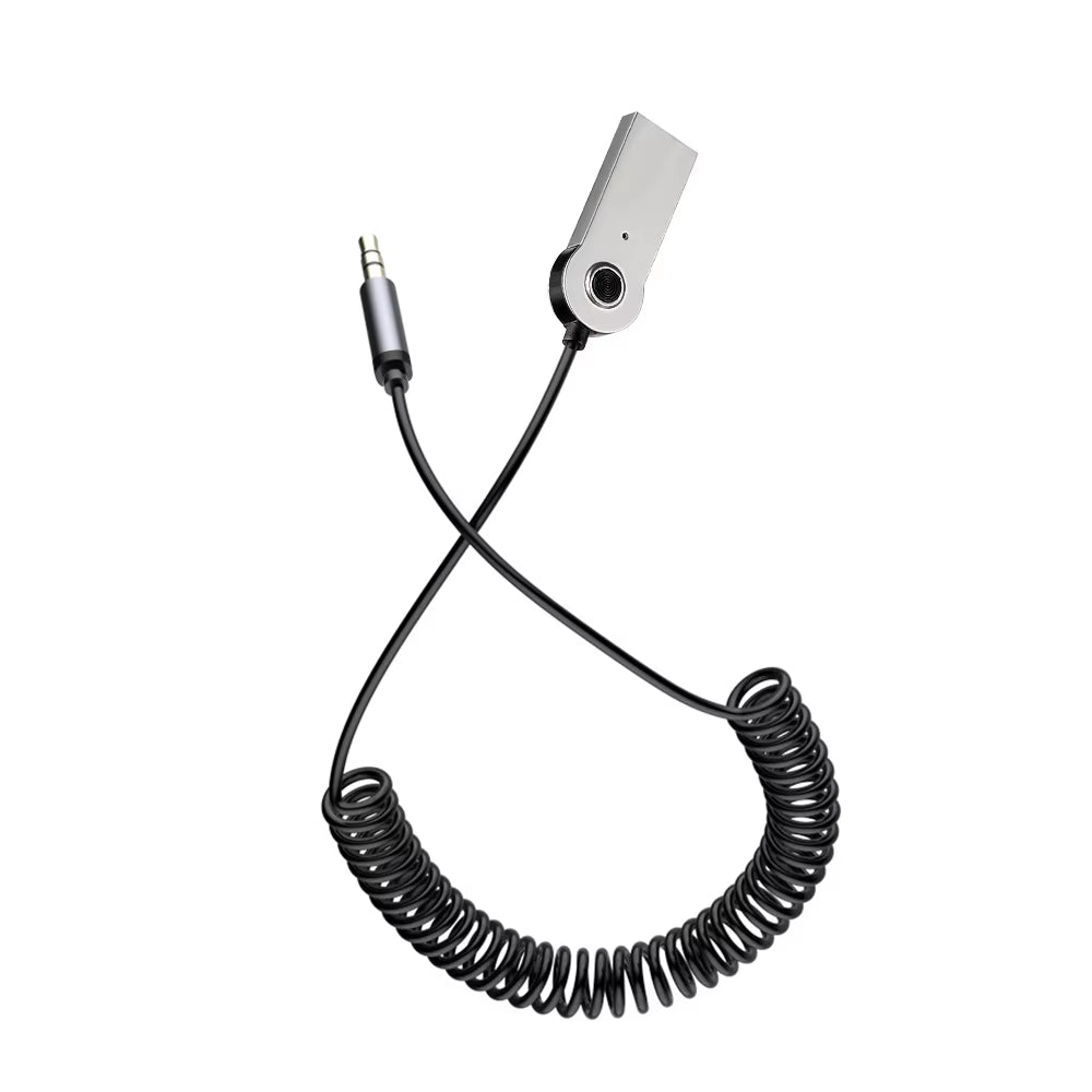 Bluetooth 5.0 AUX Car Adapter USB to 3.5Mm Jack Dongle Cable Handfree Car Kit Wireless Car Bluetooth Transmitter Receiver